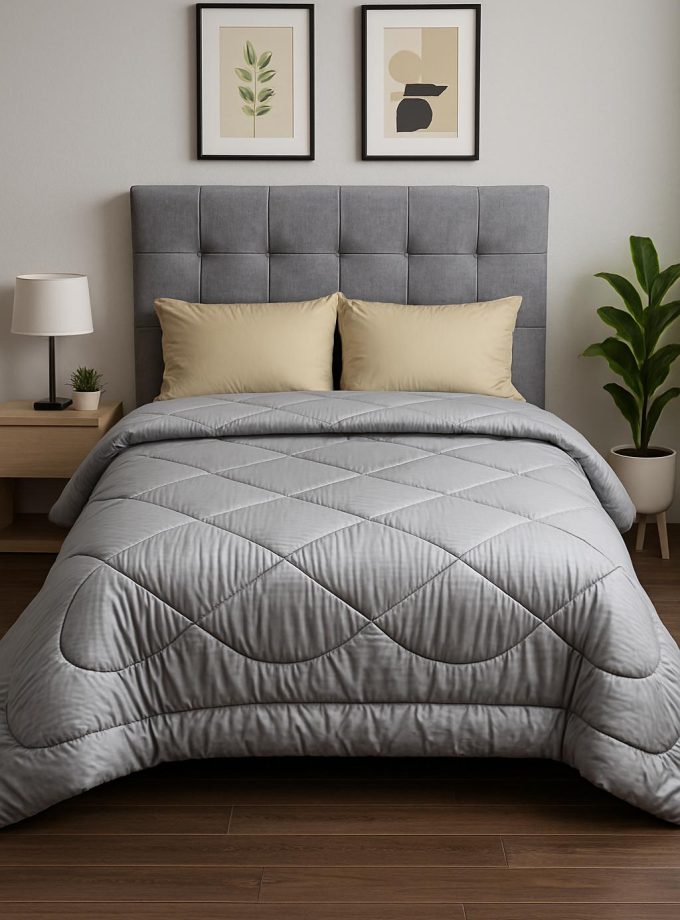 Πάπλωμα Υπέρδιπλο 220x240 Cosmin  Stripe Grey