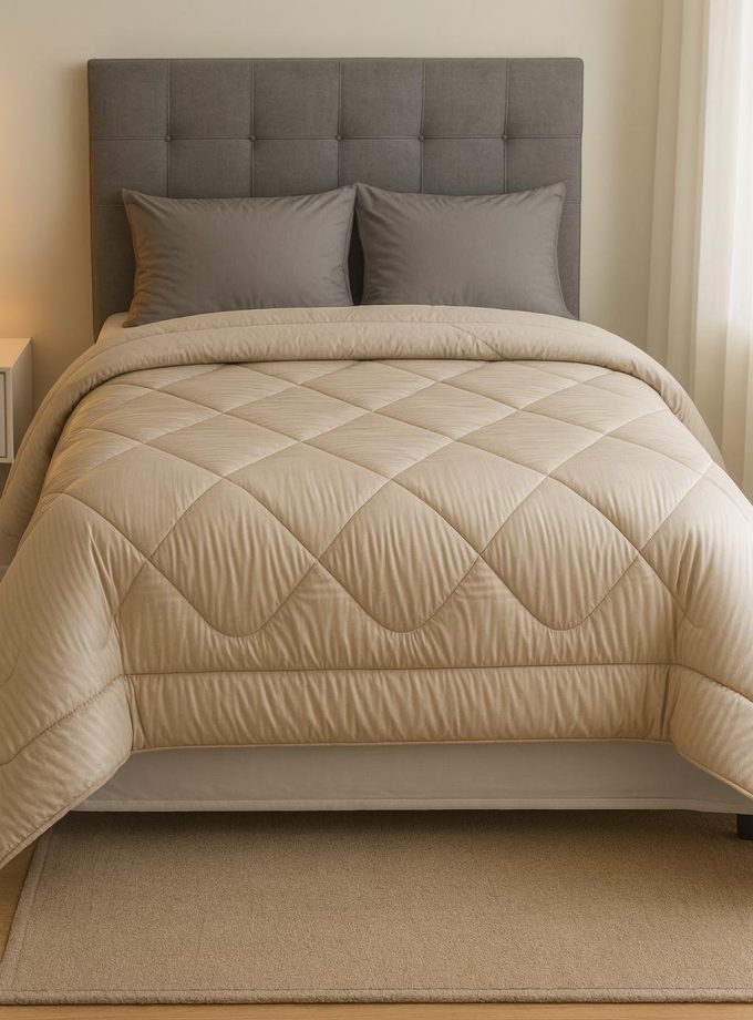 Πάπλωμα Ημίδιπλo 160x240 Cosmin  Stripe Beige