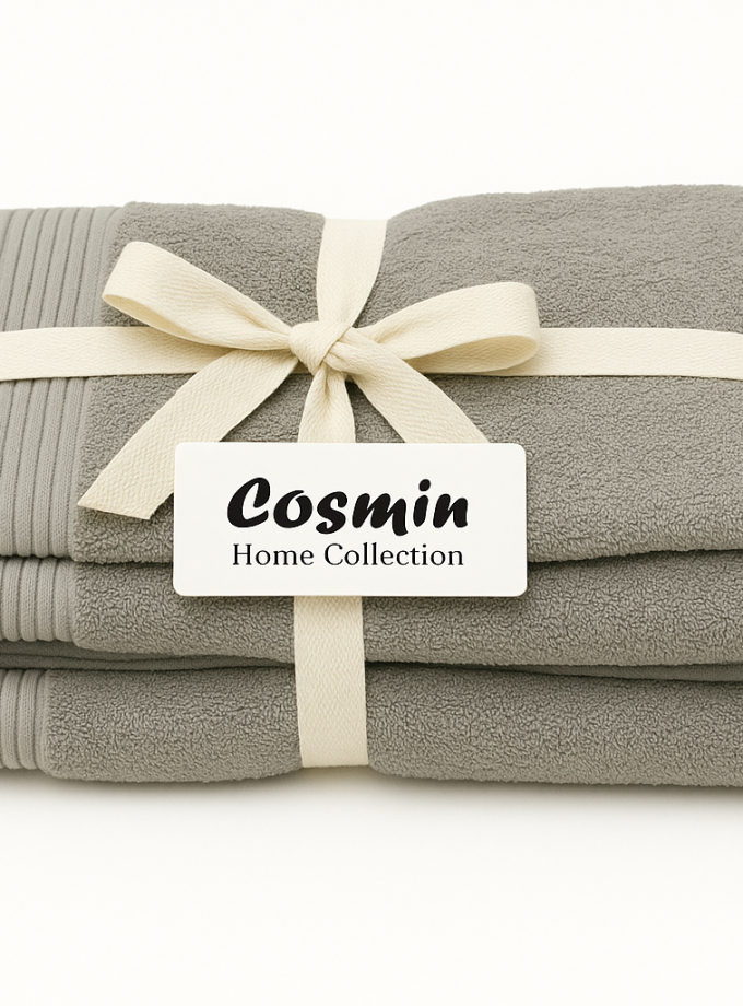 Σετ Πετσέτες 3 τεμαχίων Cosmin Serenity Light Grey