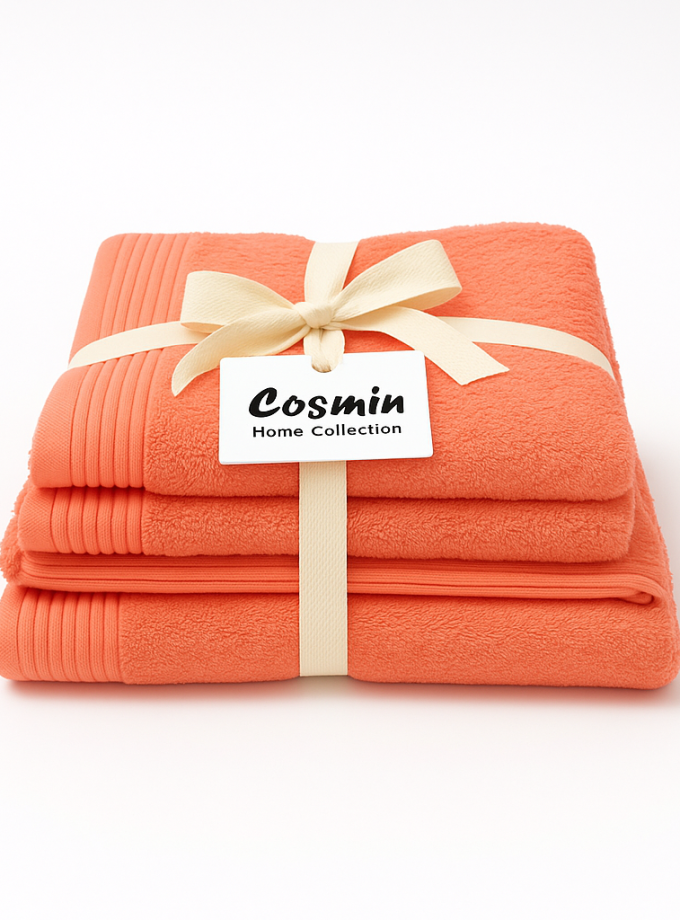 Σετ Πετσέτες 3 τεμαχίων Cosmin Serenity Coral
