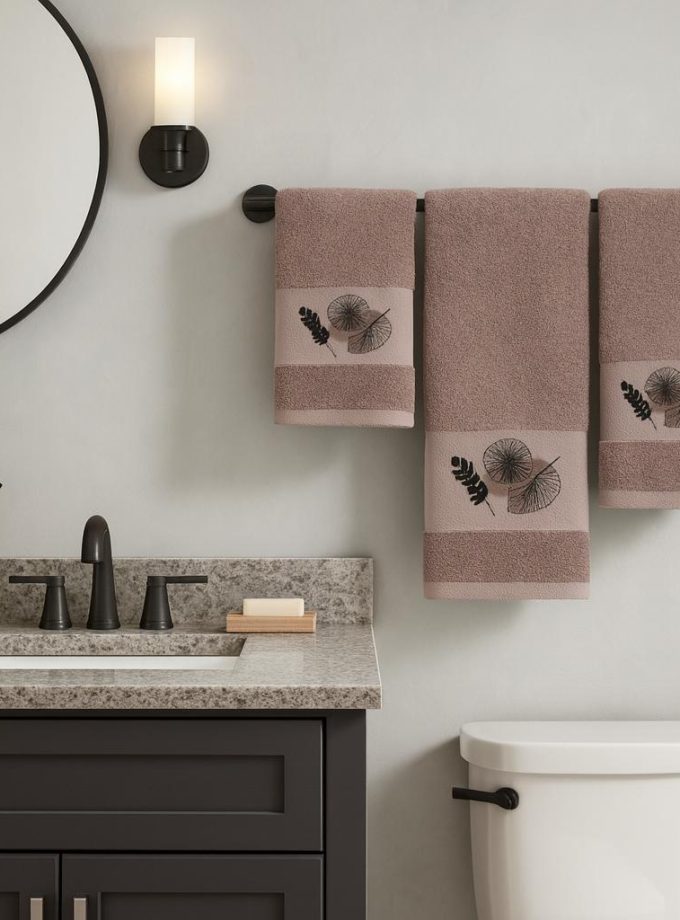 Σετ Πετσέτες 3 Τεμαχιων Cosmin Design Dark Beige