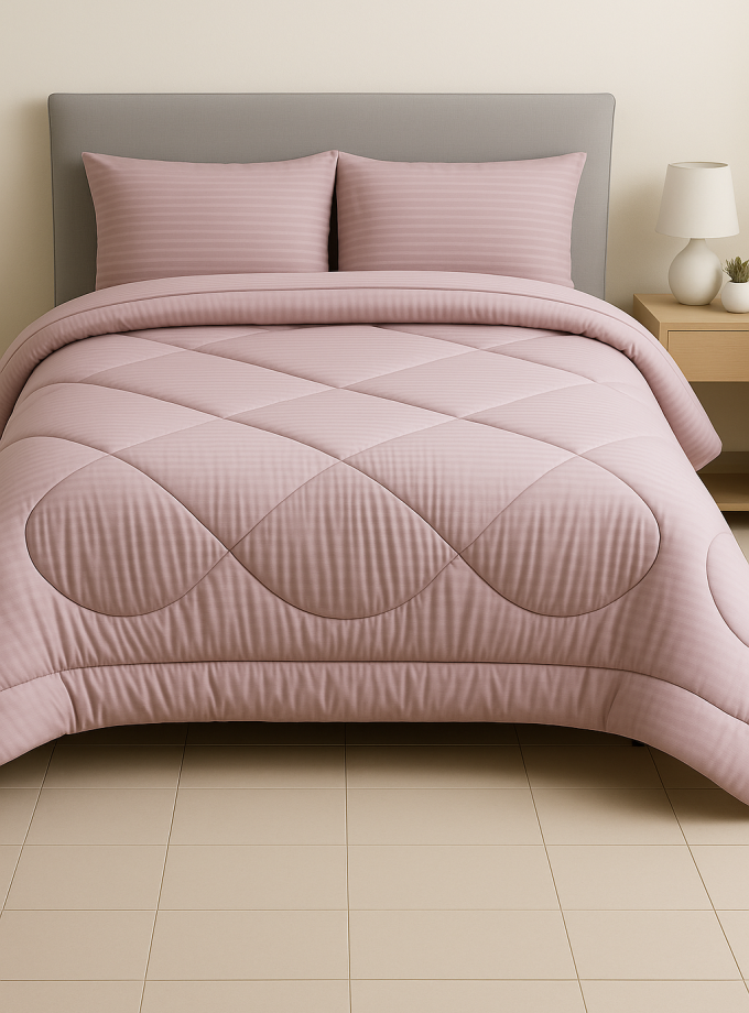 Παπλωματοθήκη Υπέρδιπλη  220x240  Cosmin Stripe Pink