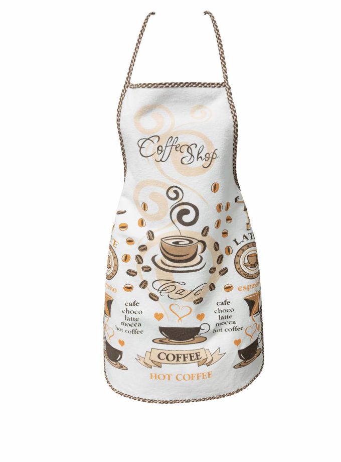 Ποδιές Κουζίνας Πετσετέ Αδιάβροχες Cosmin Coffee Brown