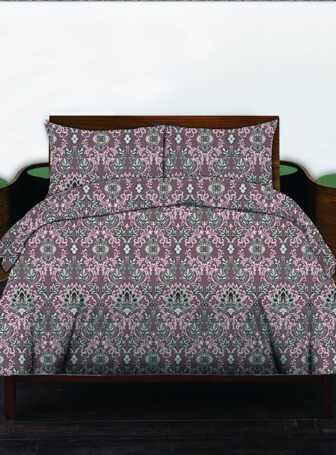 Σετ Σεντόνια Ημίδιπλα 100% Βαμβακερά 170x260 Cosmin Libre Flowers Brown