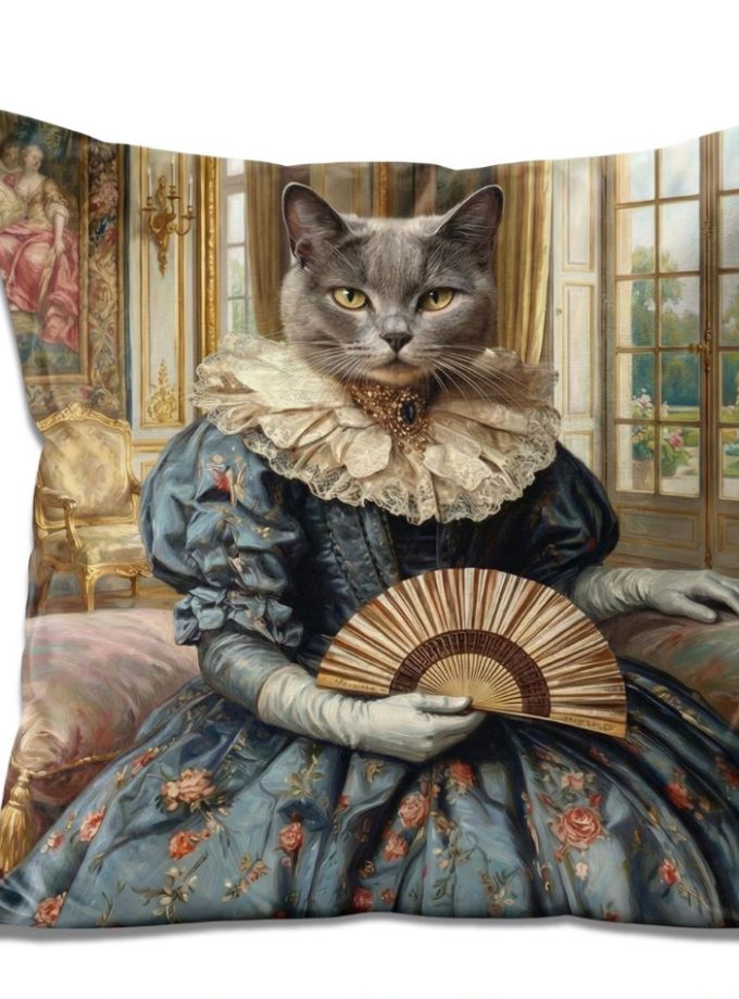 Μαξιλαροθήκη Διακόσμητική  45x45 Cosmin Kelma Aristocrat Lady Cat