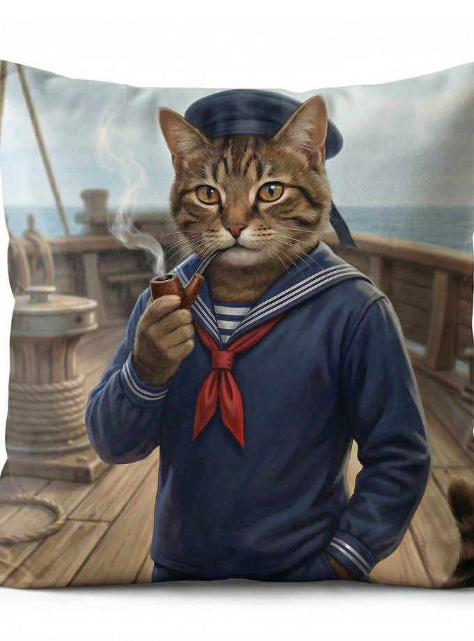 Μαξιλαροθήκη Διακόσμητική  45x45 Cosmin Kelma Sailor Cat