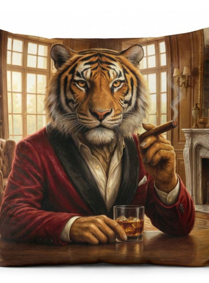 Μαξιλαροθήκη Διακόσμητική 45x45 Cosmin Kelma Smokebound Tiger