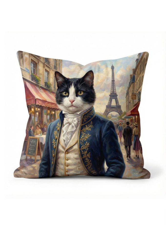Μαξιλαροθήκη Διακόσμητική  45x45 Cosmin Kelma Monsieur Chat
