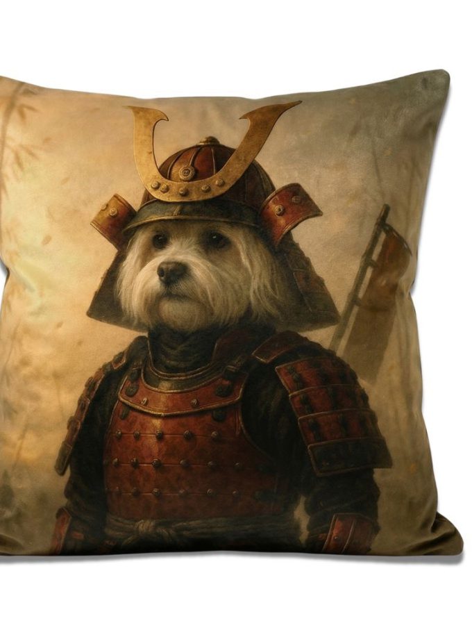 Μαξιλαροθήκη Διακόσμητική  45x45 Cosmin Kelma Samurai Terrier