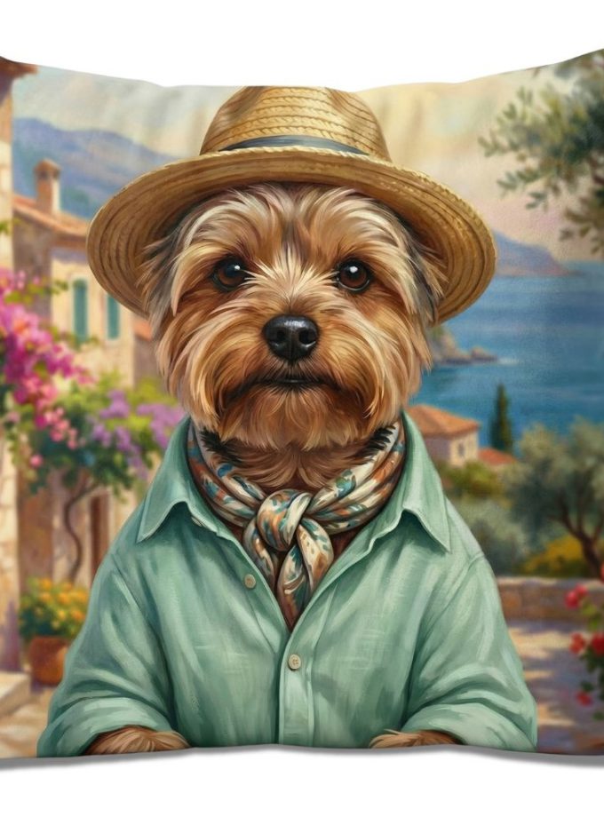 Μαξιλαροθήκη Διακόσμητική  45x45 Cosmin Kelma Coastal Yorkie