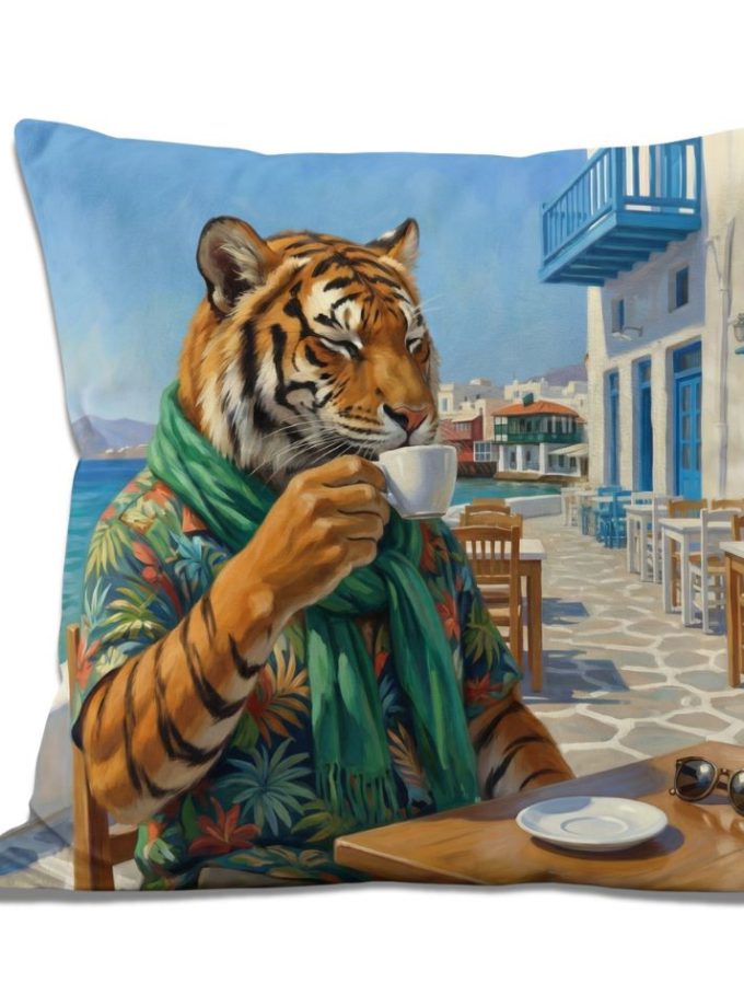 Μαξιλαροθήκη Διακόσμητική 45x45 Cosmin Kelma Cycladic Tiger