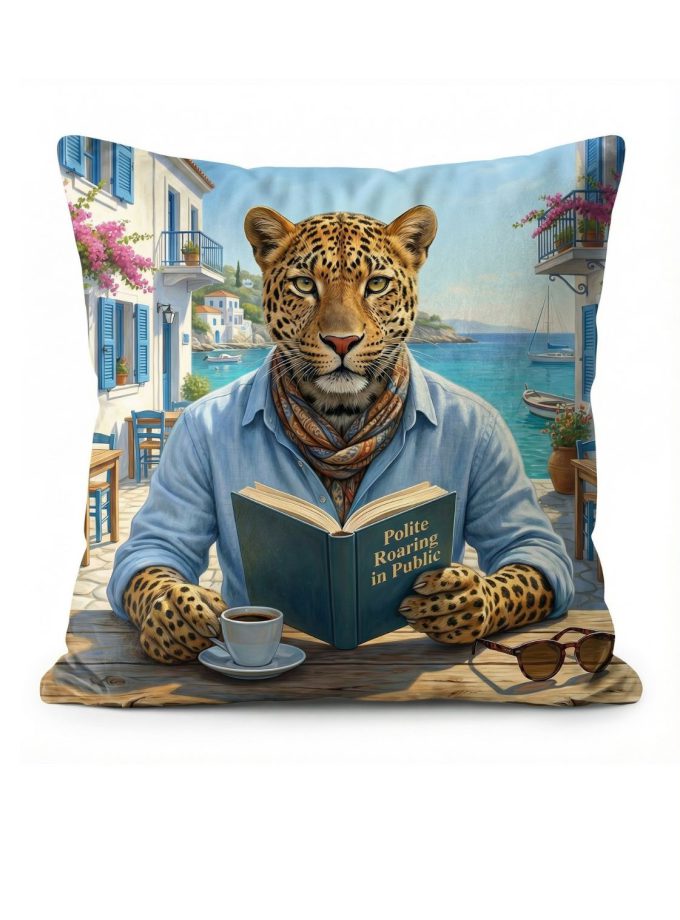 Μαξιλαροθήκη Διακόσμητική  45x45 Cosmin Kelma Leopard at Leisure