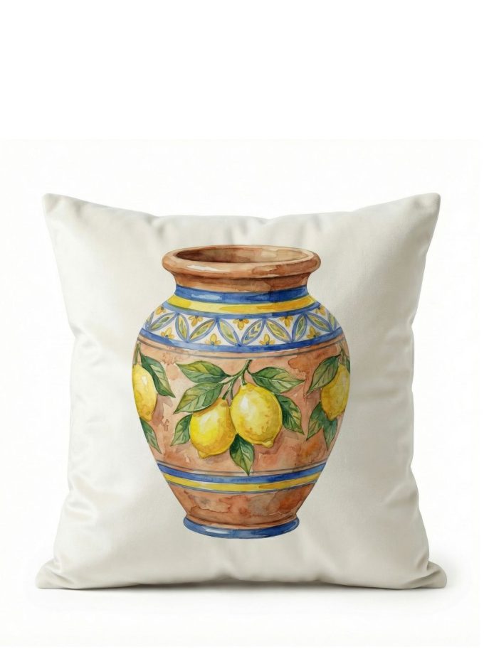 Μαξιλαροθήκη Διακόσμητική 45x45 Cosmin Kelma  Lemon Vase
