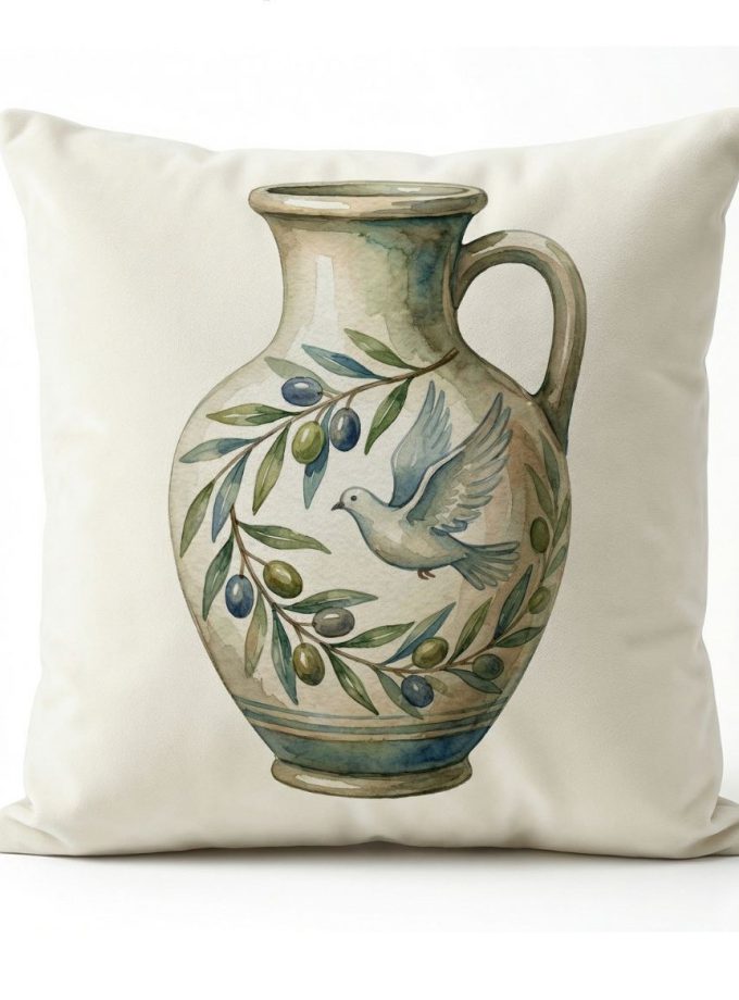 Μαξιλαροθήκη Διακόσμητική 45x45 Cosmin Kelma Dove Amphora