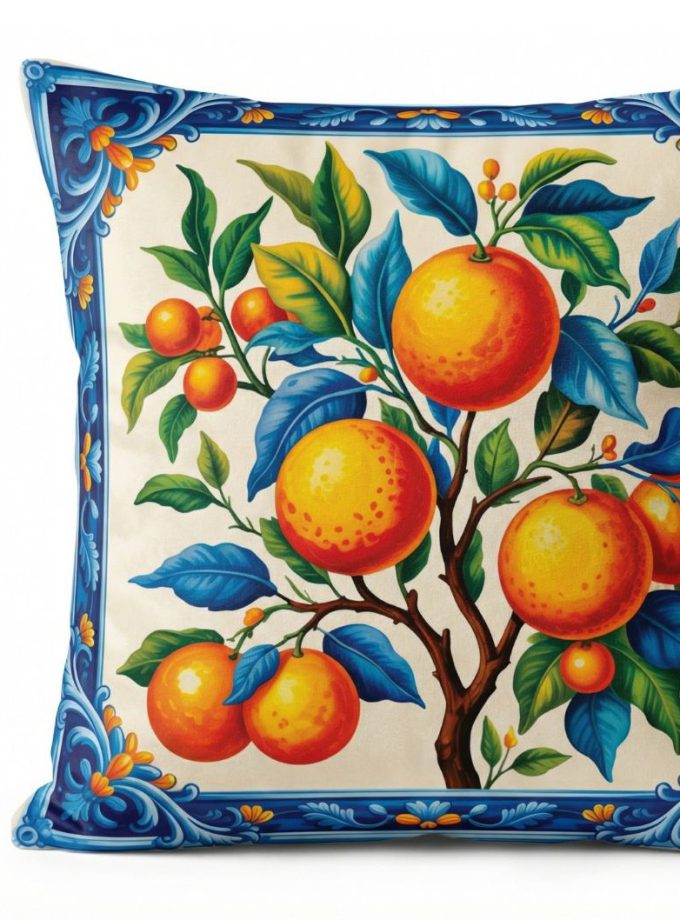 Μαξιλαροθήκη Διακόσμητική  45x45 Cosmin Kelma Palermo Orange Crest