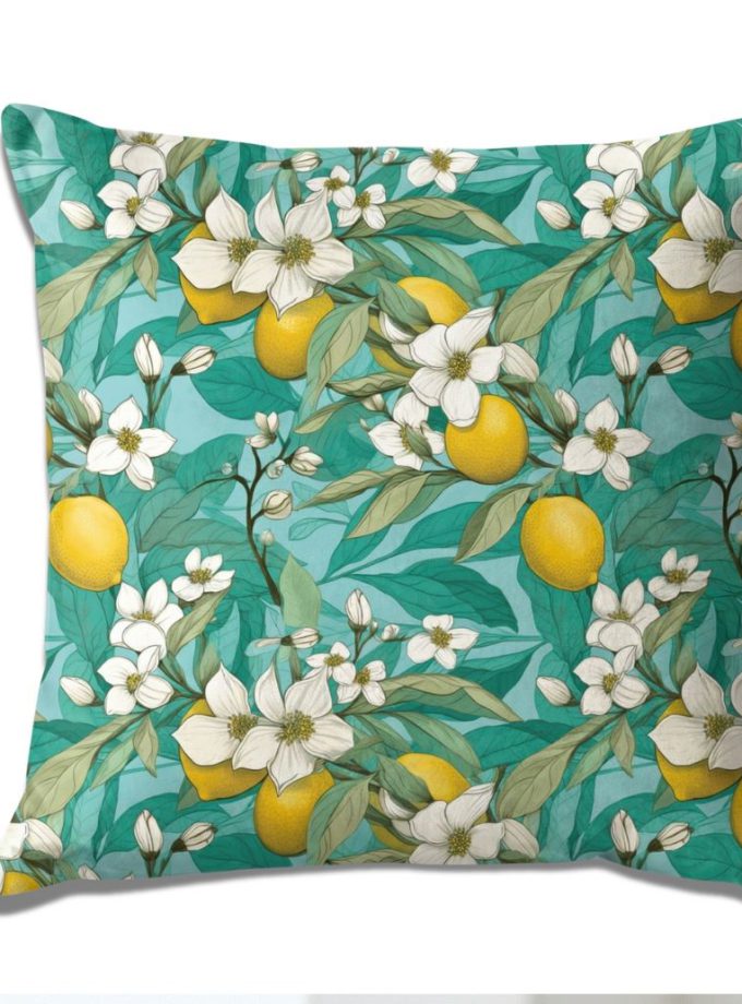 Μαξιλαροθήκη Διακόσμητική  45x45 Cosmin Kelma Azure Lemons