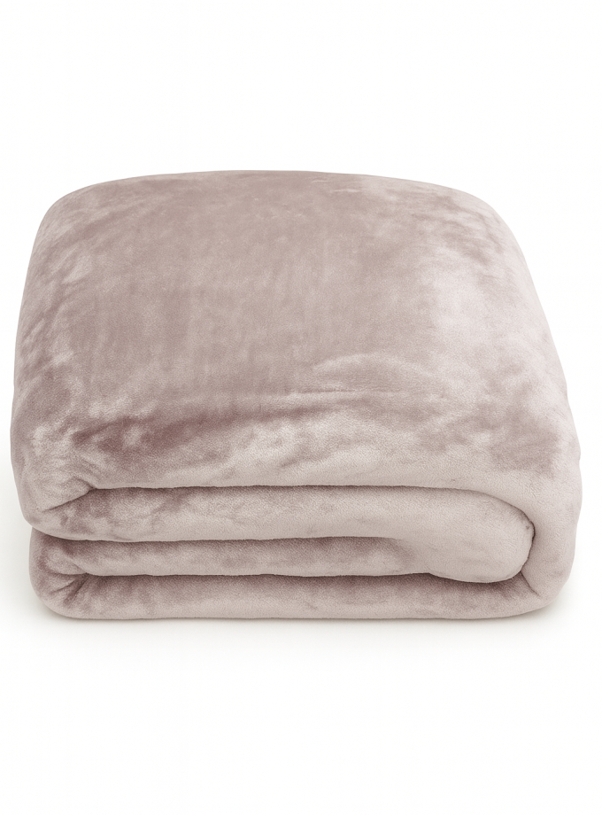 Κουβέρτα Υπέρδιπλη Βελουτέ 220x240 Cosmin Velvet Beige-Pink