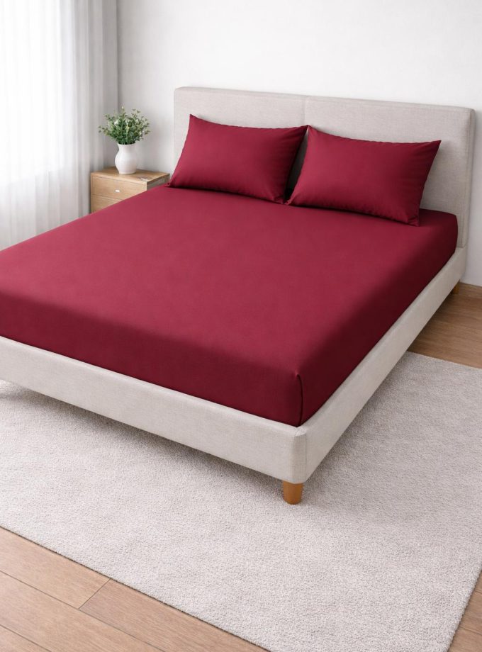 Σετ Σεντόνια Υπέρδιπλα 240x260 Βαμβακοσατέν Cosmin Home Imports Red