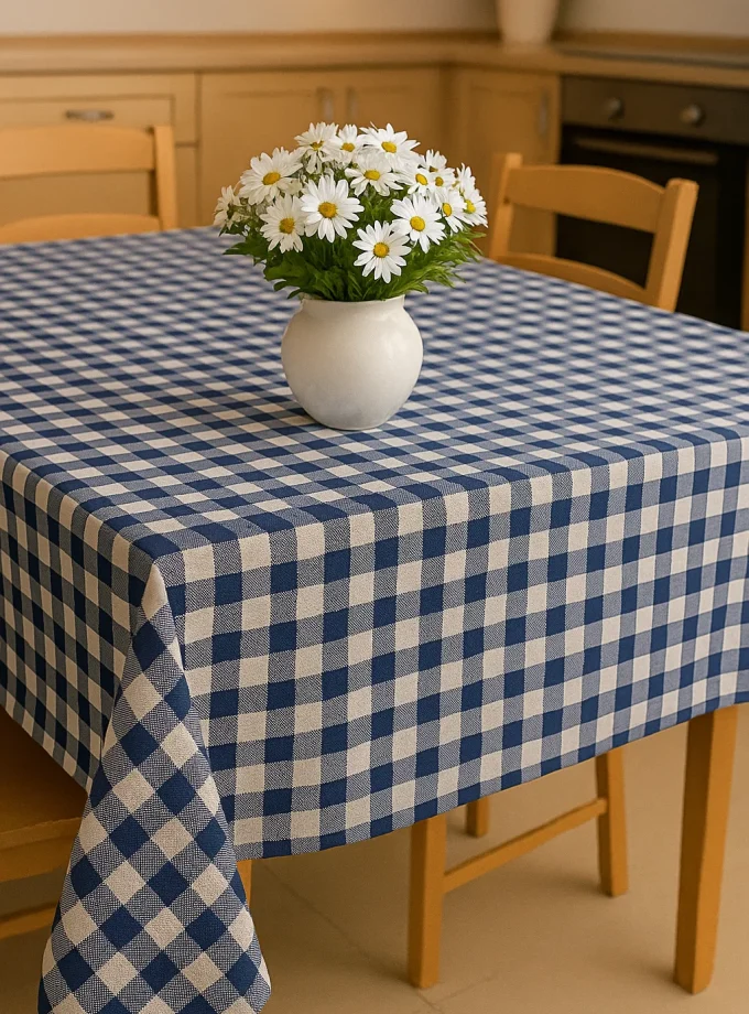 Τραπεζομάντιλο φαγητού 140x220 Cosmin Plaid Blue