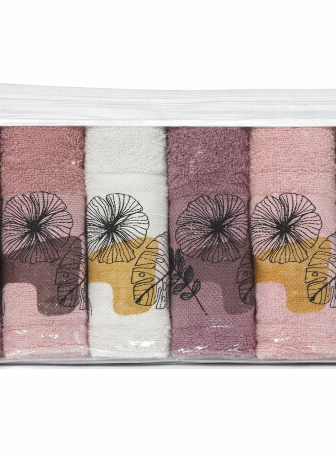 Σετ Ποτηρόπανα  6 Τεμαχίων 30x50 Cosmin Daily Kitchen Pink/white