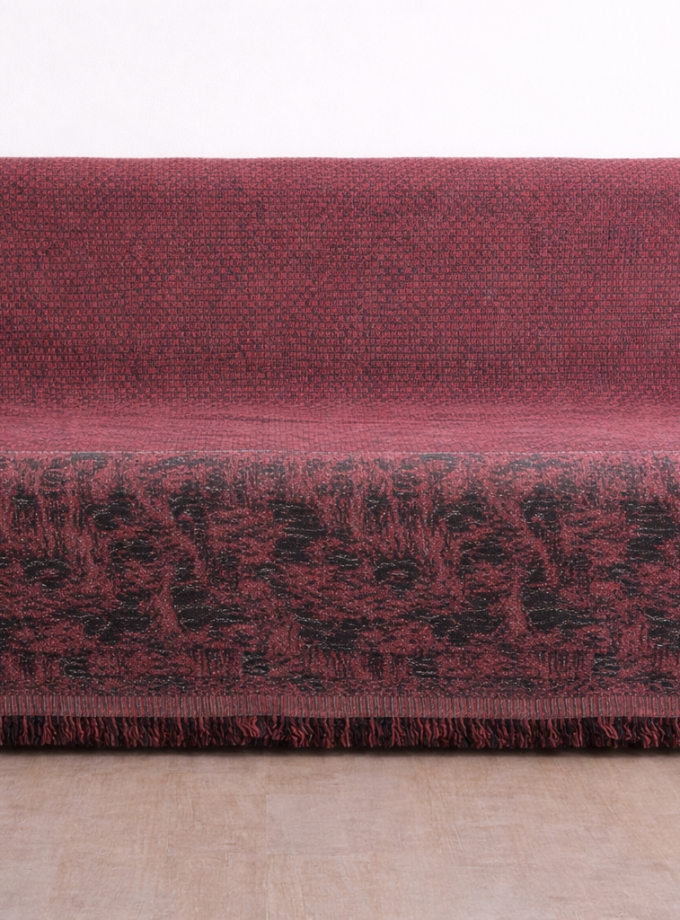 Σετ Ριχτάρια 3 Τεμαχίων (180x300+180x250+180x200) Cosmin Chenille Red Reliefs