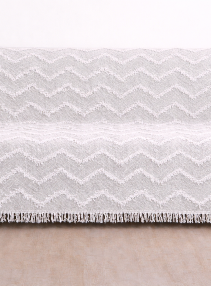 Σετ Ριχτάρια 3 Τεμαχίων (180x300+180x250+180x200) Cosmin Chenille Grey Waves