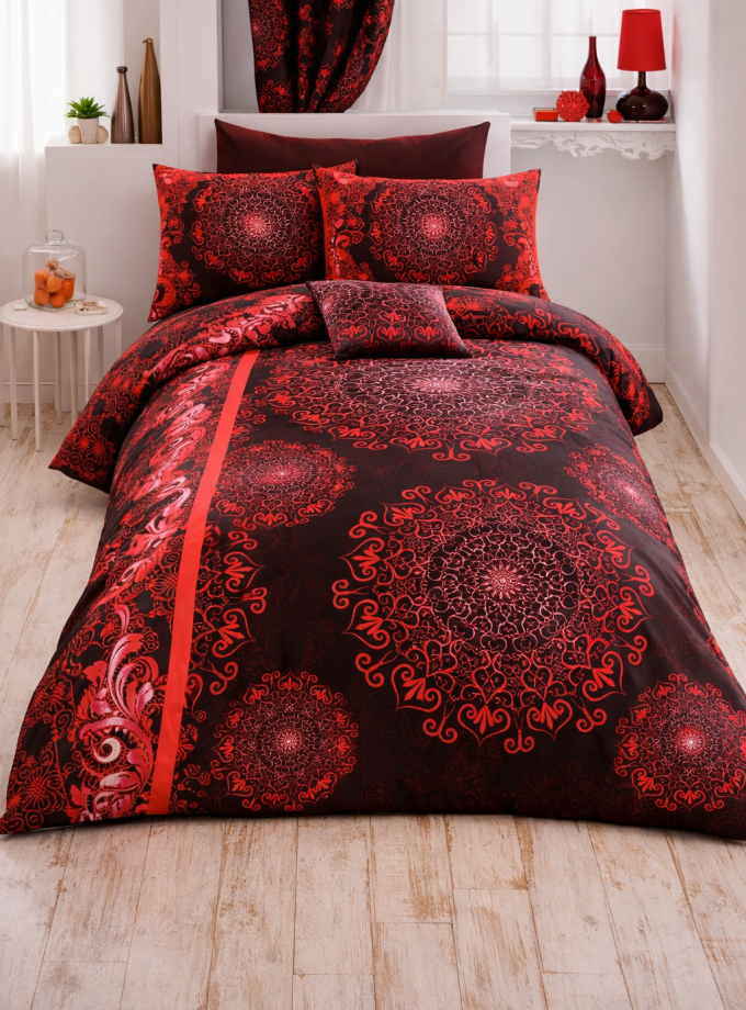 Σετ Σεντόνια Ημίδιπλα 160x240 Cosmin Luna A Red