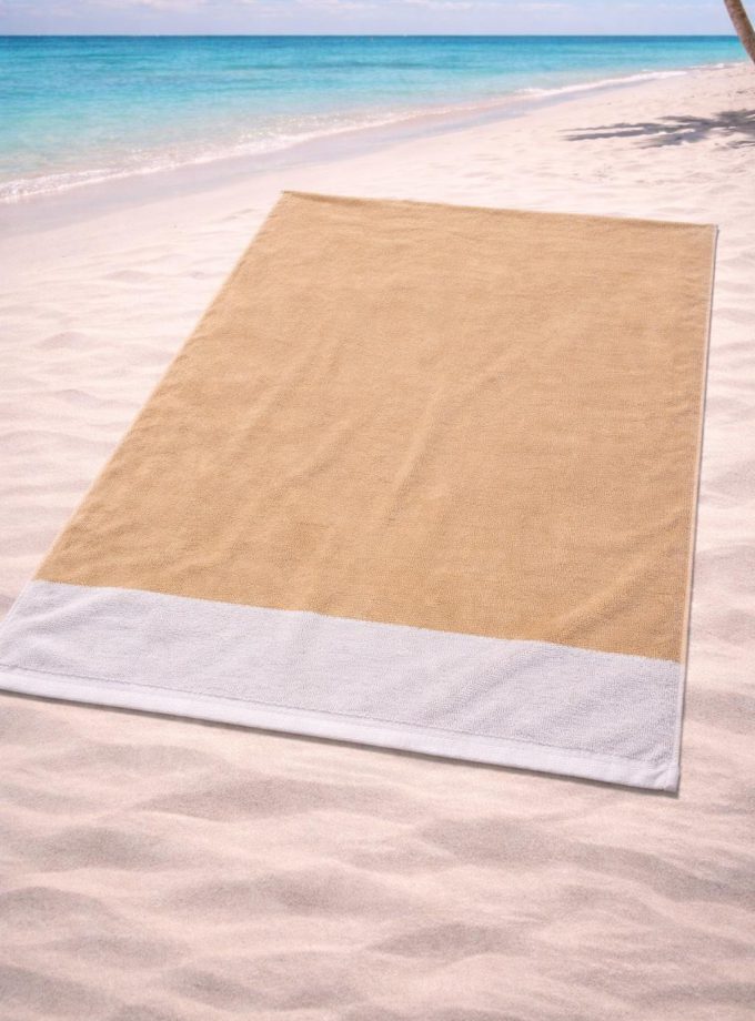 Πετσέτα Θαλάσσης Cosmin 90x165 Simple Beige