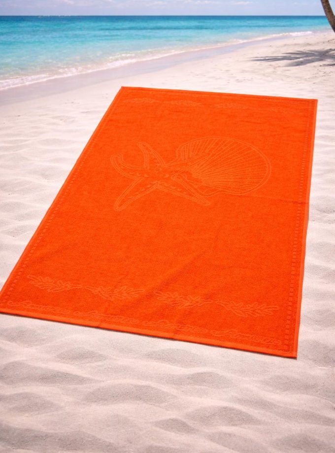 Πετσέτα Θαλάσσης Cosmin 90x165 Starfish Orange