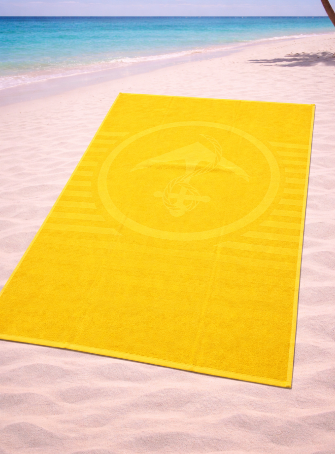 Πετσέτα Θαλάσσης Cosmin 100x175 Anchor Yellow