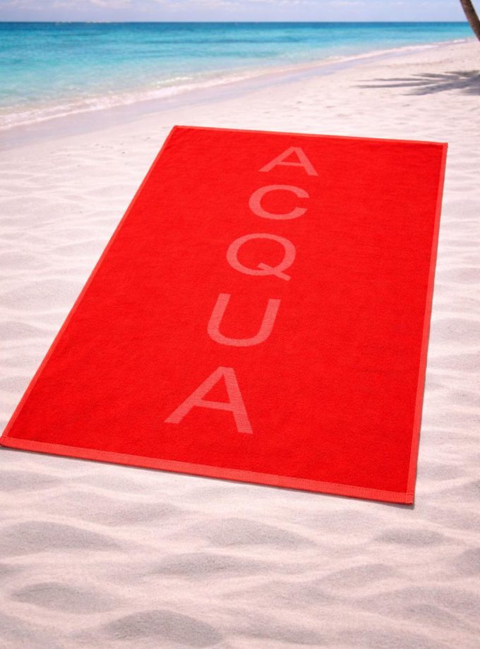 Πετσέτα Θαλάσσης Cosmin 75x150 Aqua Red