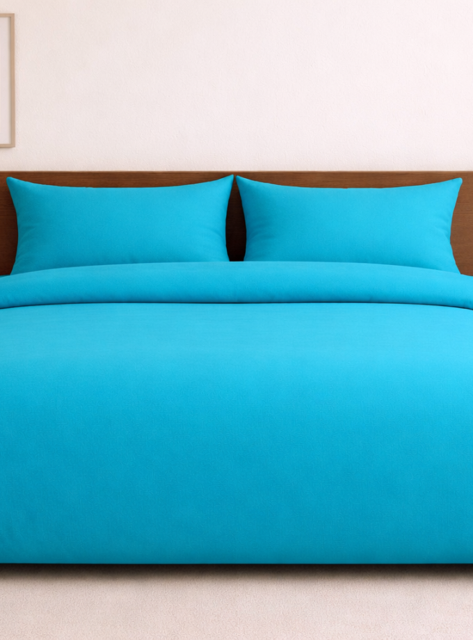 Σετ Παπλωματοθήκη Υπέρδιπλη 220x240 Cosmin Glossier Turquoise