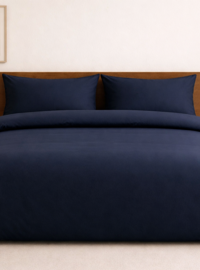 Σετ Κουβερλί Υπέρδιπλο 220x240 Cosmin Glossier Dark Blue