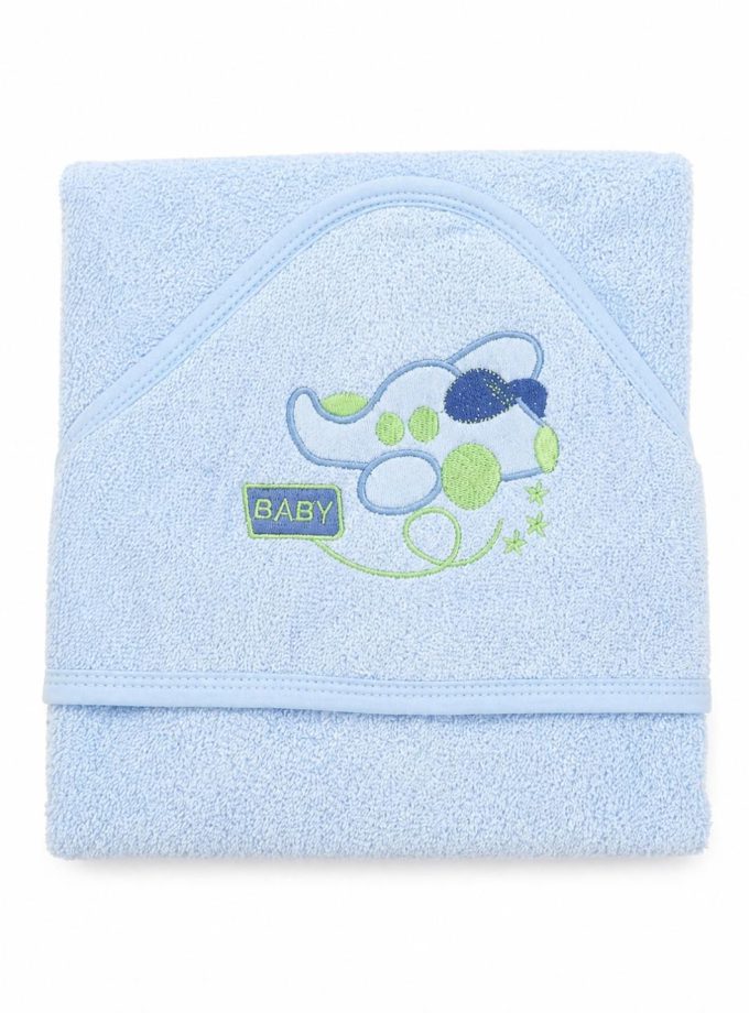 Βρεφική Κάπα Με Κουκούλα 75x75 Cosmin Baby Blue-Green