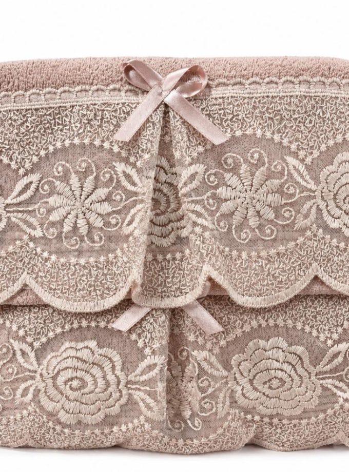 Σετ Πετσέτες 2 Τεμαχίων Cosmin Lace Powder