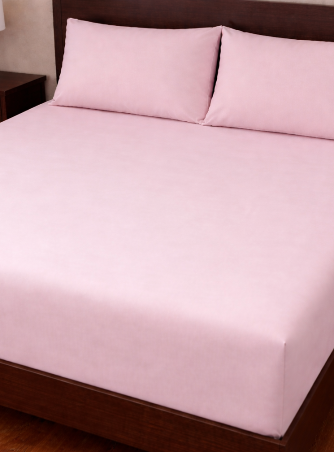 Σετ Σεντόνια με Λάστιχο 160x200+30 Cosmin Royal Pink