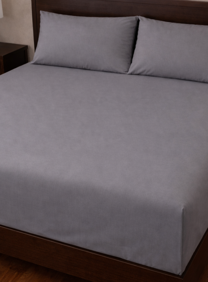 Σετ Σεντόνια με Λάστιχο 160x200+30 Cosmin Royal Grey