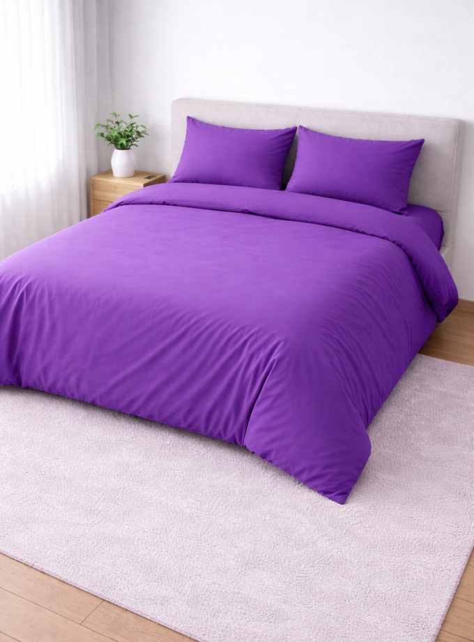 Σετ Παπλωματοθήκη Υπέρδιπλη 220x240 Cosmin Home Imports Purple