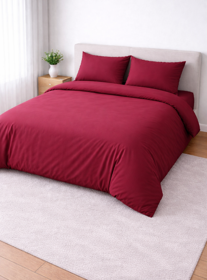 Σετ Παπλωματοθήκη Υπέρδιπλη 220x240 Cosmin Home Imports Red