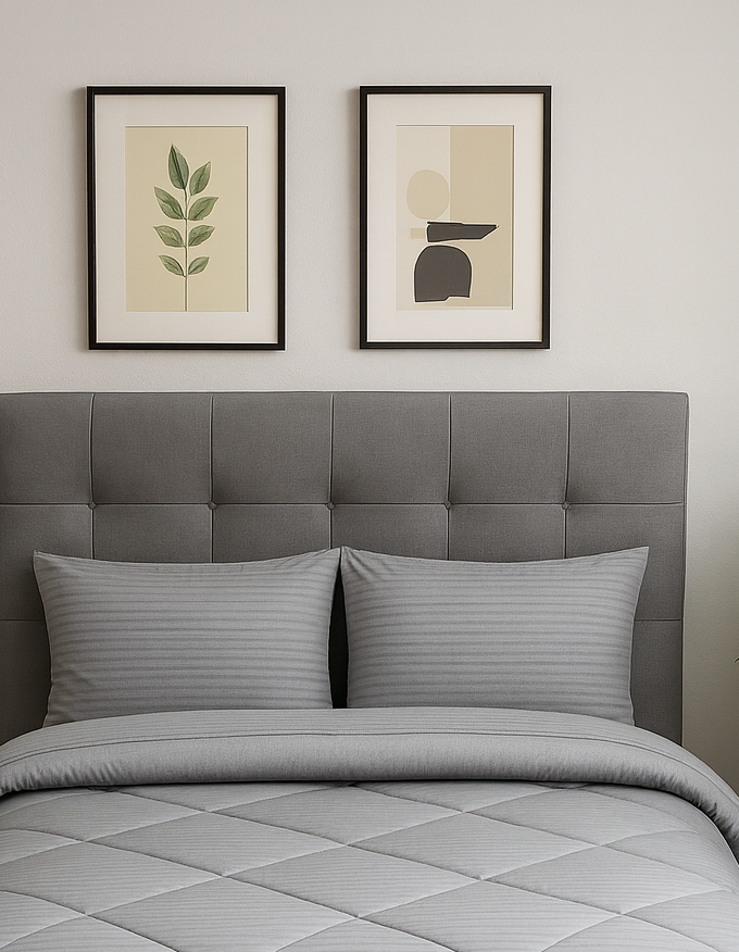 Ζεύγος Μαξιλαροθήκες 50x70 Cosmin Stripe Grey
