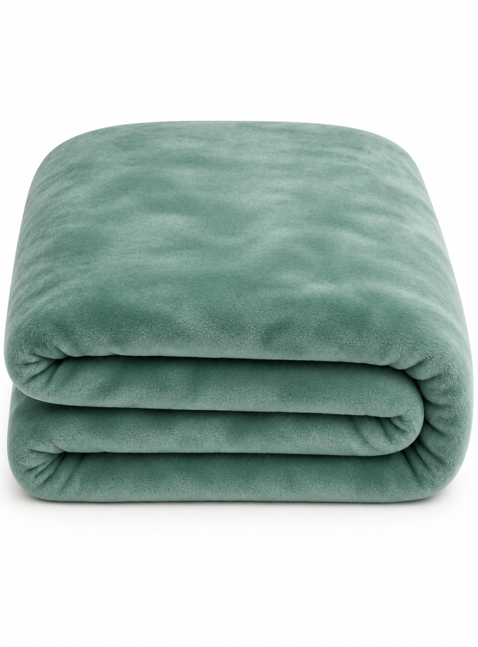Κουβέρτα Υπέρδιπλη Βελουτέ 220x240 Cosmin Velvet Mint
